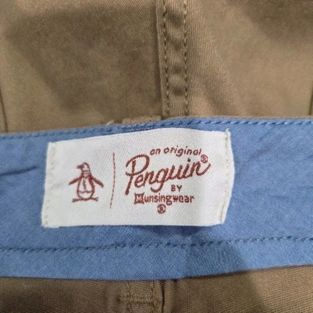 Original Penguin Men's Slim Fit Stretch Twill Chino Pants 36x32 Kelp Tan NWT